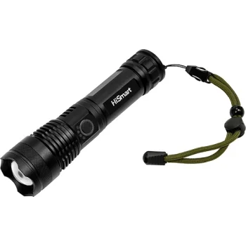 LED Pocket Flashlight 3000lm, IPX7, USB-C, Black