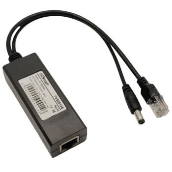 PoE 100M Splitter Cable 15.4W IEEE802.3af 12V DC