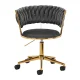 4Rico QS-GW01G Swivel Beauty Salon Chair, Velvet, Grey