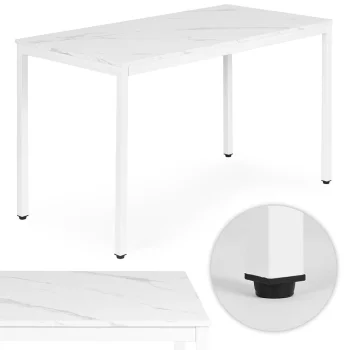 Modernhome NORD-MRW-W Table 120x60 cm, White Marble