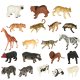 Kids Animal Figure Toy Set, 59 pcs.