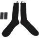 Heated winter socks with two batteries, black