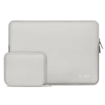 Tech-Protect Neoslim 15-16" Laptop Bag with Accessory Pouch, Gray
