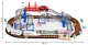 Electric Train and Car Track Set for Kids 108 Pieces