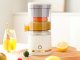 Automatic Citrus Juicer for Oranges and Lemons, Portable & Rechargeable, white