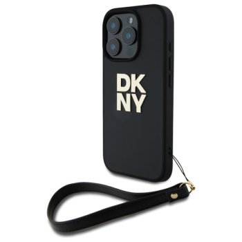 DKNY DKHCP16XPBSWSK iPhone 16 Pro Max 6.9" black/black hardcase Wrist Strap Stock Logo