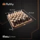 Ruhhy Wooden Chess Set 31x31 cm, Brown/Cream