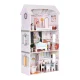 Ecotoys Alice Dollhouse, 3 Floors, 9 Furniture Pieces