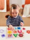 Wooden Montessori Shape Sorter Puzzle Educational Toy, 30x30 cm