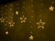 Lights Star Garland Light Curtain 138 LED Outdoor Indoor, Warm color
