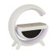 Multifunctional RGB LED Lamp with Bluetooth Speaker, Wireless Charger & Alarm Clock, White