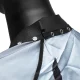 Activeshop J-455 Barber Cape with Rubber Collar Black