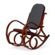 ModernHome Rocking Chair Upholstered Lounge Armchair for Living Room & Nursery, Charcoal