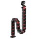NanoRS RS125 Kabeļu organizators galdam, 1345mm, Melns/Sarkans