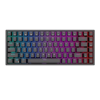 Bezvadu mehāniskā klaviatūra Royal Kludge RK84 RGB, sarkans slēdzis (melna) | Wireless mechanical keyboard Red...