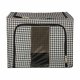 Bedding and Clothes Storage Organizer with Frame, Black/White, 100L