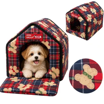 Soft Pet House Bed for Cats and Small Dogs, Size L