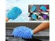 Double-Sided Microfiber Car Wash Mitt, Blue
