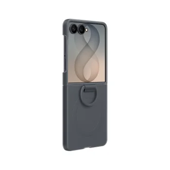 Samsung Silicone Ring Magnet Cover for Galaxy Z Flip 8, Black