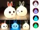 Kid\'s Silicone LED RGB Light Night Lamp, Rabbit