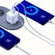 3mk Hyper GaN Charger 20W QC4+ PD PPS USB-C USB-A Wall Charger, White