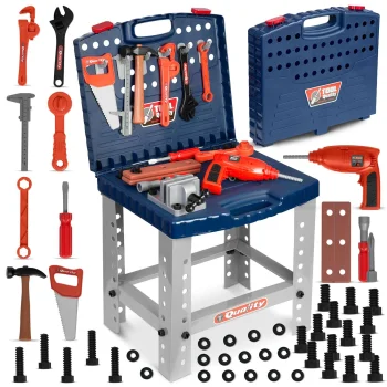Ricokids 2-in-1 Kids Workbench with Toy Tools 772400, blue