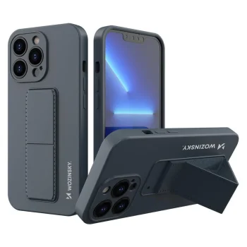 Wozinsky Kickstand Case dėklas iPhone 13 mini su stovu, tamsiai mėlynas