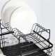 Two-Tier Dish Drying Rack RUHHY Large Kitchen Drainer, Black