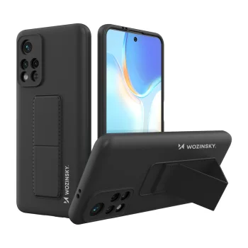 Wozinsky Kickstand Case for Xiaomi Redmi 10 TPU Cover with Stand, Black