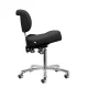 Giovanni 1005 Podiatry Stool with Ergonomic Backrest, Black
