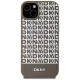 DKNY iPhone 15 Case Leather Printed Pattern MagSafe, Brown