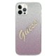 Guess iPhone 12 Pro Max Case Glitter Gradient Script, Pink