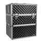 Soulima 00022529 XL Cosmetic Train Case, Black/Silver