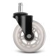 Sofotel Rubber Office Chair Caster Wheels 5-Pack, Transparent