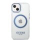 Guess Metal Outline MagSafe vāciņš iPhone 14 Plus / 15 Plus - zils