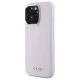 DKNY iPhone 16 Pro Case Liquid Silicone Small Metal Logo MagSafe, Pink
