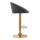 4Rico QS-B16G Bar Stool, Grey Velvet