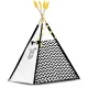 Nukido Kids Tipi Tent with Panda Design, Garland and Lights
