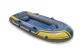 Inflatable boat set Intex Challenger 3 with pump and 2 oars, blue