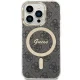 Guess iPhone 15 Pro Case IML 4G Gold Stripe, Black