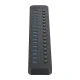 Orico CT2U3-16AB 16-Port USB-A 3.0 Hub with Individual Switches, Black