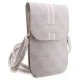 Guess 4G Stripe Phone Handbag with Shoulder Strap - Pink