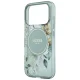 Guess IML Flowers Pearl Strap MagSafe case for iPhone 18 Pro Max / 17 Pro Max, green