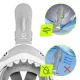 TSUNAMI Kids Full Face Snorkeling Mask Shark, Grey