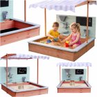 Kids Wooden Sandbox with Canopy LULILO Sablo 360° 120cm