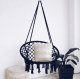 Garden Home Hammock Chair Swing from Braided Rope, Black