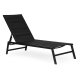 Adjustable Garden Sun Lounger Steel Frame MultiGarden, Black