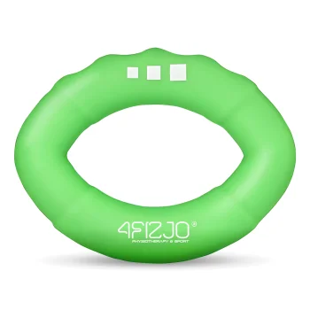 4FIZJO Silicone Hand Grip Strengthener for Therapy and Training, 28 lb, green