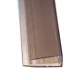 Polycarbonate U-Profile PC-U for 8-10 mm Sheets, 2.1 m, Bronze