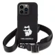 Karl Lagerfeld iPhone 15 Pro Max Case Crossbody Silicone Choupette, Black